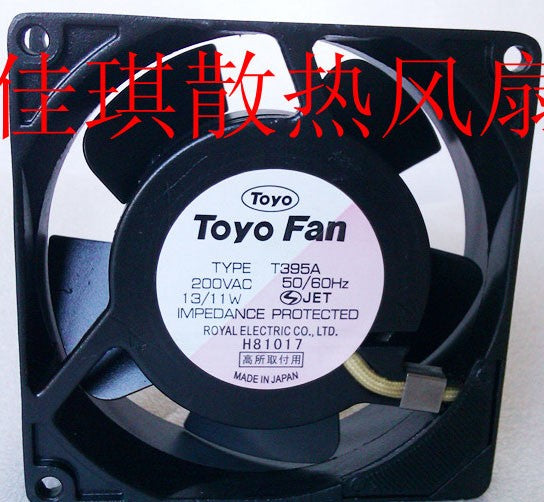 TOYO T395A 200V 13/11W Cooling Fan TOYO T395A 200V 13/11W Cooling Fan